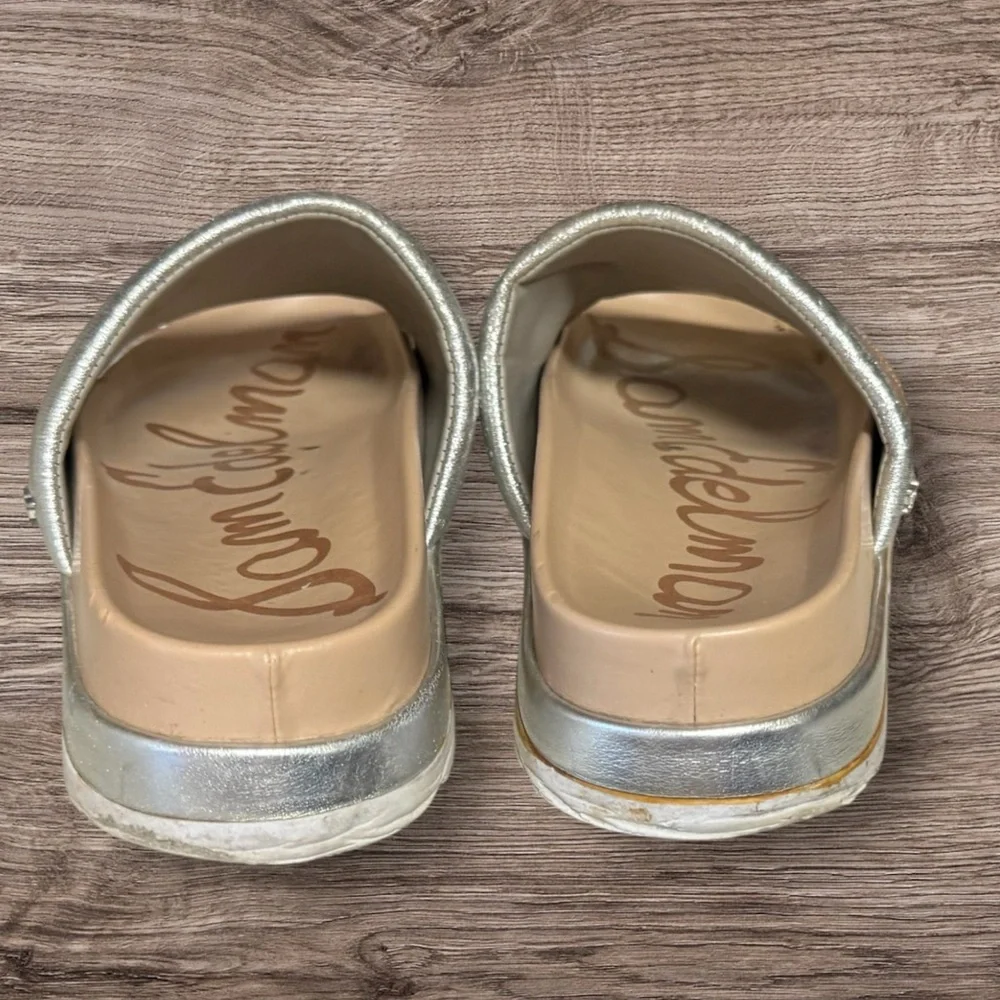 Sam Edelman Shaye Slide Sandal Silver Metallic